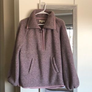 Madewell oversized Sherpa half zip